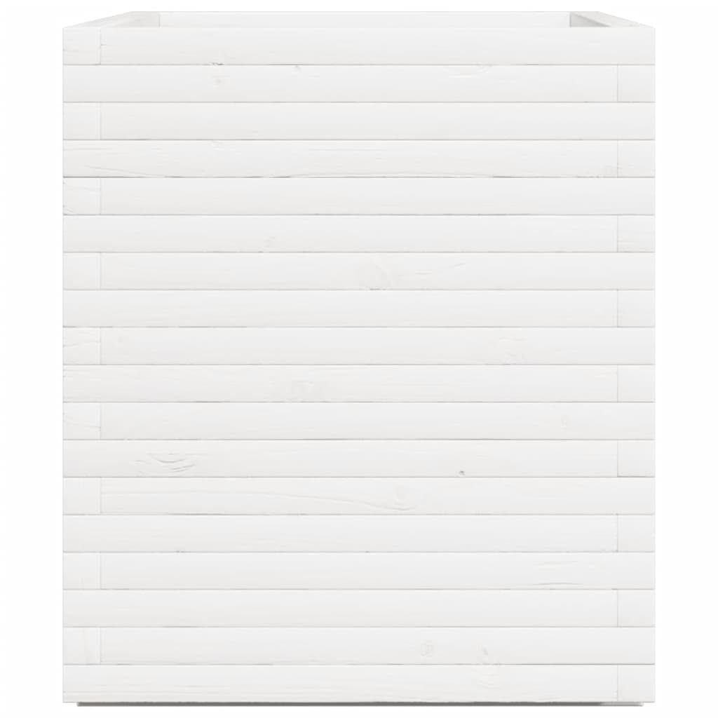 Fioriera da Giardino Bianca 90x60x72 cm Legno Massello di Pino - homemem39