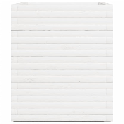 Fioriera da Giardino Bianca 90x60x72 cm Legno Massello di Pino - homemem39