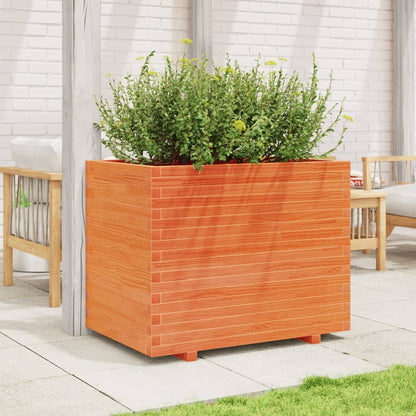Fioriera Giardino Marrone Cera 90x60x72 cm Legno Massello Pino | homemem39