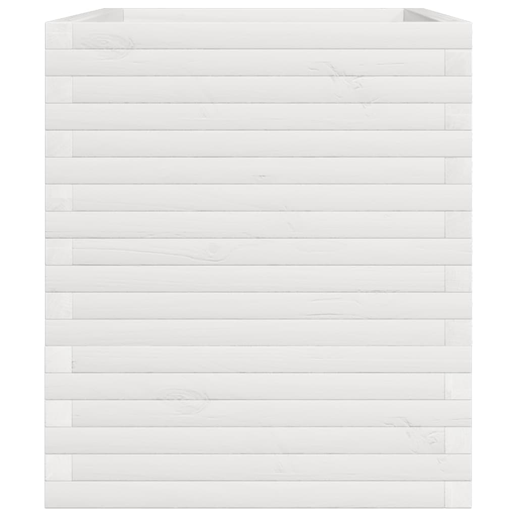 Fioriera da Giardino Bianca 110x60x72 cm Legno Massello di Pino - homemem39