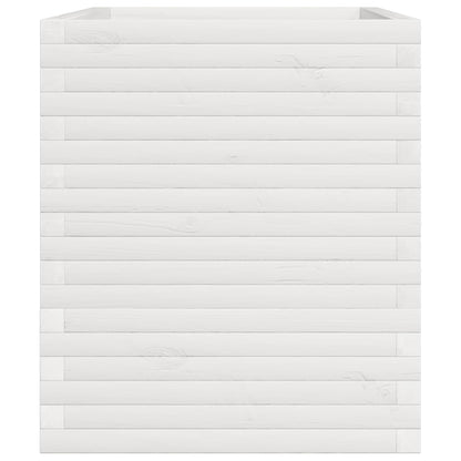 Fioriera da Giardino Bianca 110x60x72 cm Legno Massello di Pino - homemem39