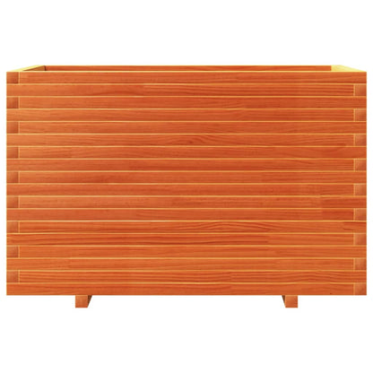 Fioriera Giardino Marrone Cera 110x60x72 cm Legno Massello Pino