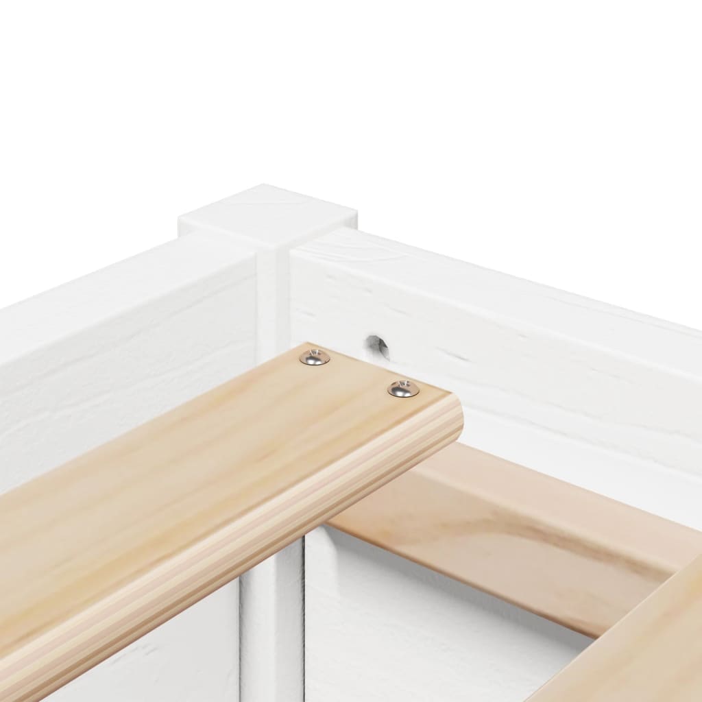 Giroletto Bianco 140x190 cm in Legno Massello di Pino | homemem39