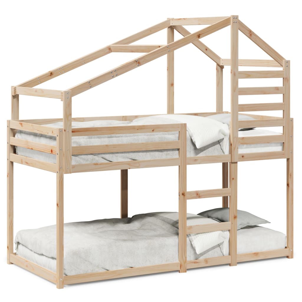 Letto a Castello senza Materasso 90x200cm Massello Pino | homemem39