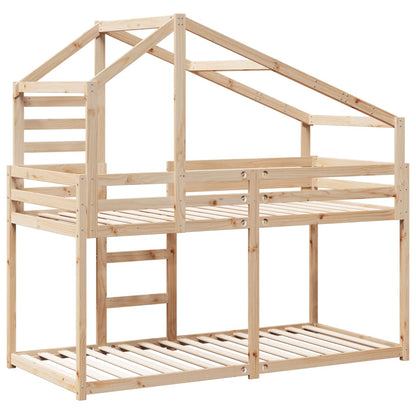 Letto a Castello senza Materasso 90x200cm Massello Pino | homemem39