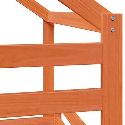 Letto a Castello con Tetto Cera 90x200 cm Legno Massello Pino | homemem39