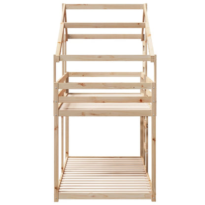 Letto a Castello senza Materasso 90x190 cm Legno di Pino | homemem39