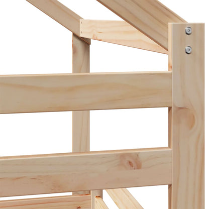 Letto a Castello senza Materasso 90x190 cm Legno di Pino | homemem39