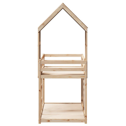 Letto a Castello senza Materasso 90x200cm Massello Pino - homemem39