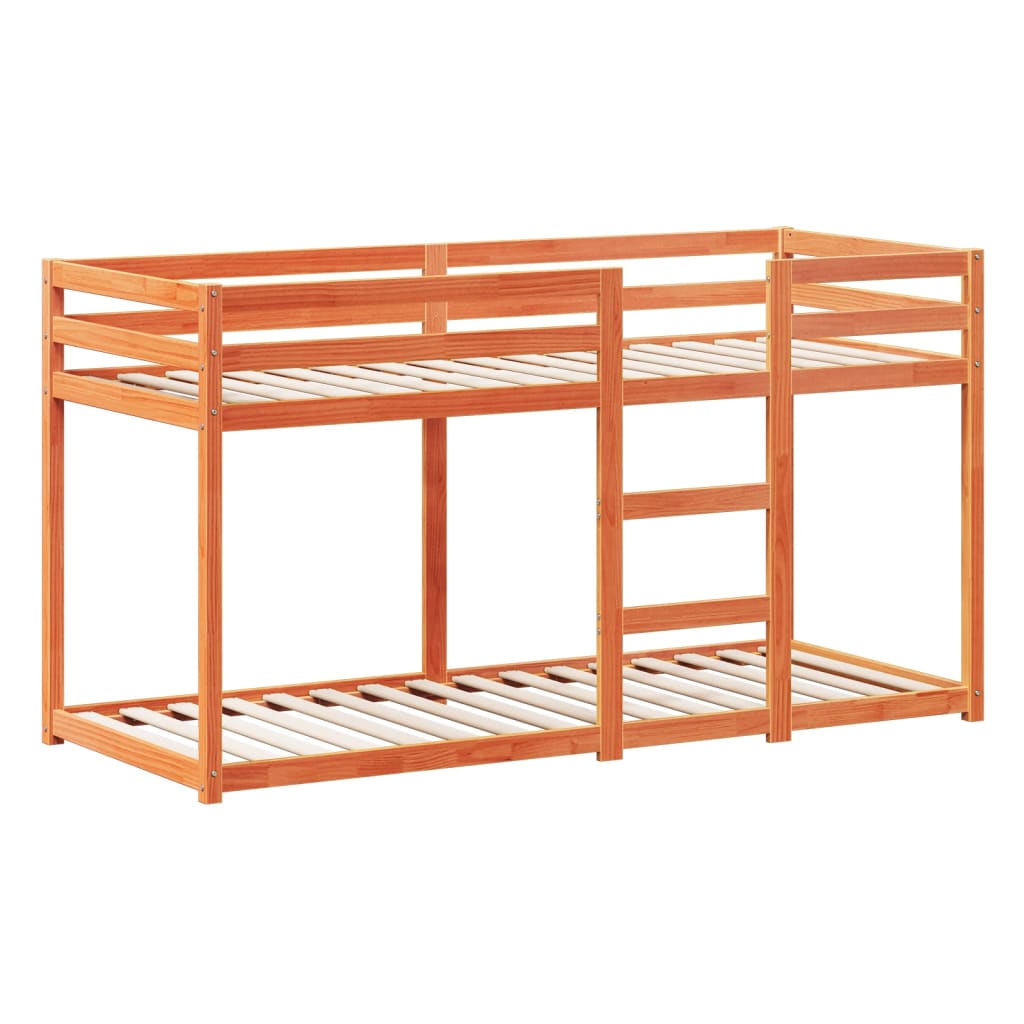 Letto a Castello con Tetto Marrone Cera 90x190 cm Massello Pino | homemem39