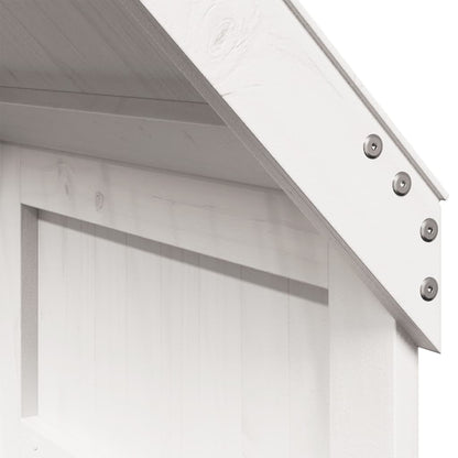 Letto a Soppalco con Tetto Bianco 90x200 cm in Legno di Pino - homemem39