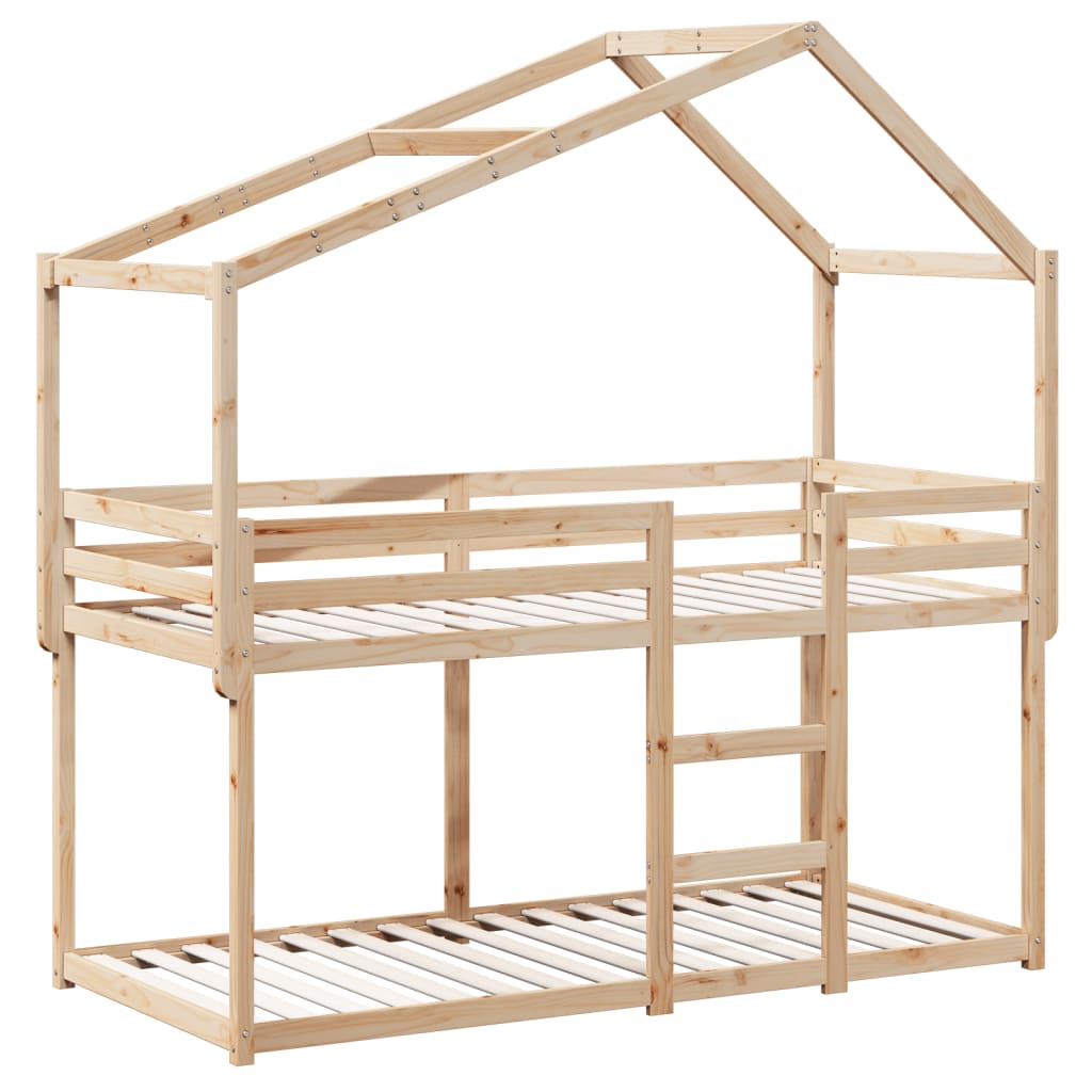 Letto a Castello senza Materasso 90x200cm Massello Pino | homemem39