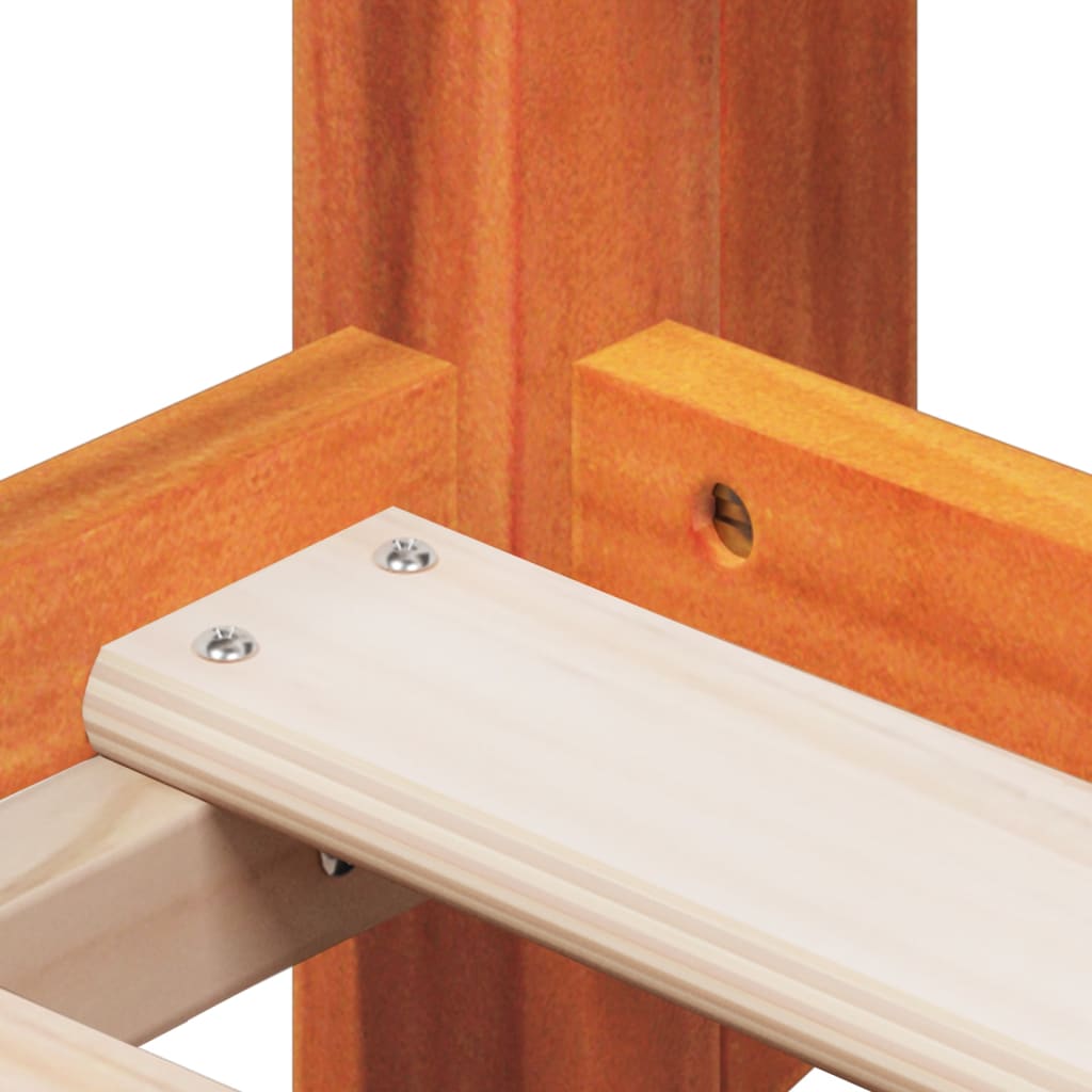 Letto a Castello con Tetto Cera 80x200 cm Legno Massello Pino | homemem39