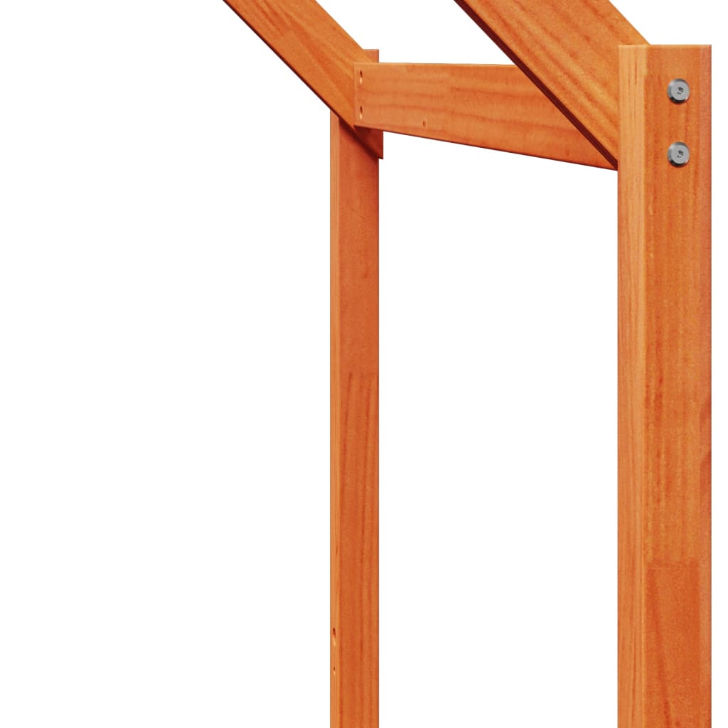 Letto a Castello con Tetto Cera 80x200 cm Legno Massello Pino | homemem39
