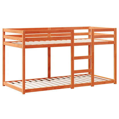Letto a Castello con Tetto Marrone Cera 90x190 cm Massello Pino | homemem39