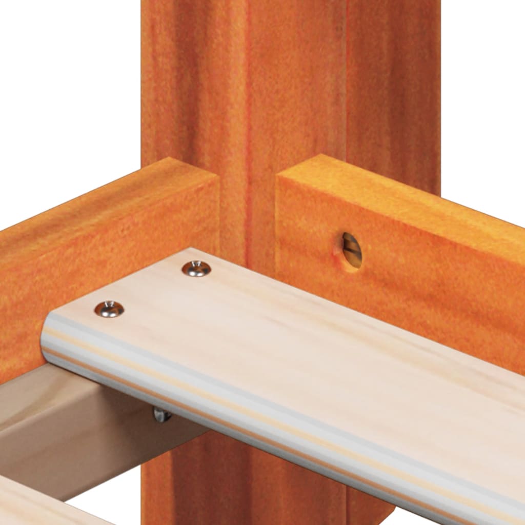 Letto a Soppalco con Tetto Cera 80x200 cm in Legno di Pino - homemem39