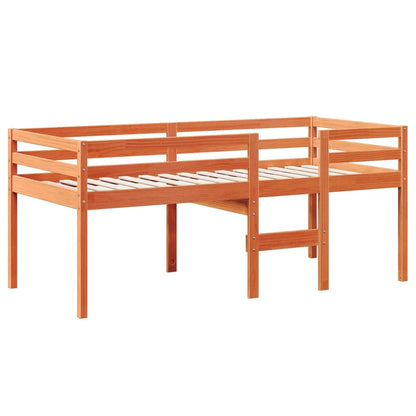Letto a Soppalco con Tetto Cera 75x190cm Legno Massello di Pino | homemem39