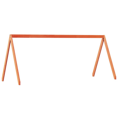 Letto a Castello con Tetto Cera 80x200 cm Legno Massello Pino | homemem39