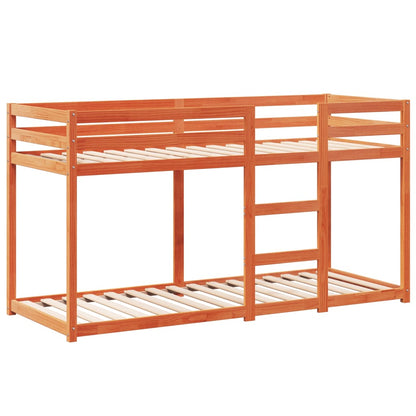 Letto a Castello con Tetto Marrone Cera 90x190 cm Massello Pino | homemem39