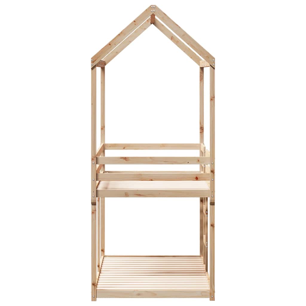 Letto a Castello senza Materasso 90x190 cm Legno di Pino | homemem39