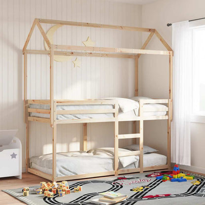Letto a Castello senza Materasso 90x190 cm Legno di Pino | homemem39