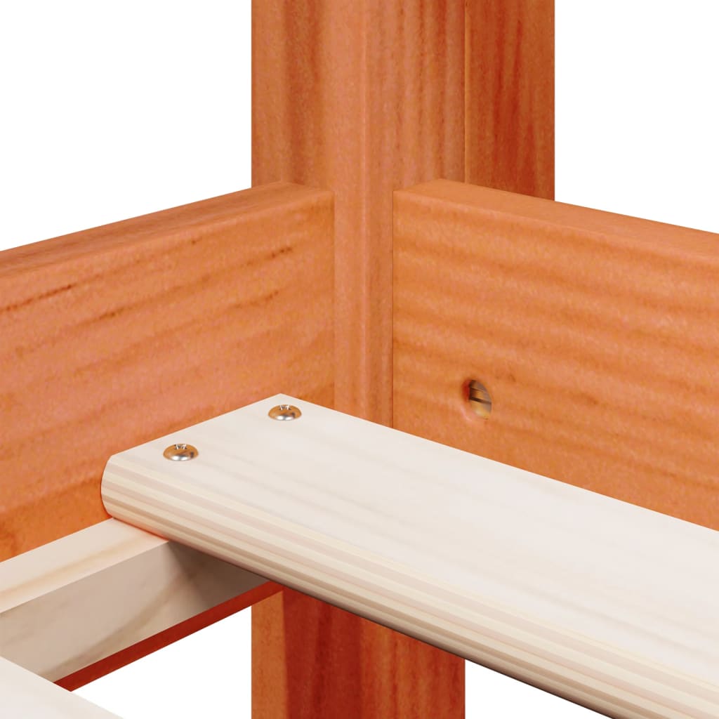 Letto a Soppalco con Tetto Cera 90x190cm Legno Massello di Pino - homemem39