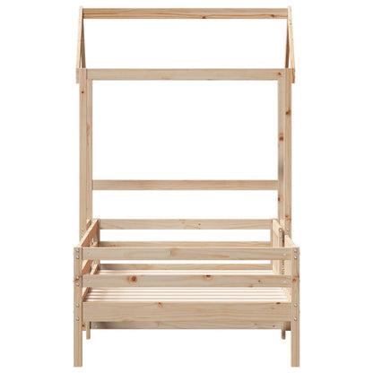 Giroletto con Tetto 80x200 cm in Legno Massello di Pino | homemem39