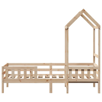 Giroletto con Tetto 80x200 cm in Legno Massello di Pino | homemem39