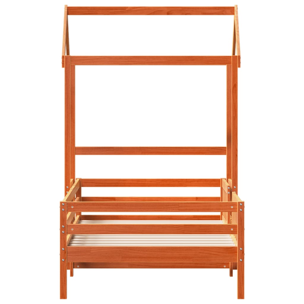 Giroletto con Tetto Cera 80x200 cm Legno Massello Pino | homemem39