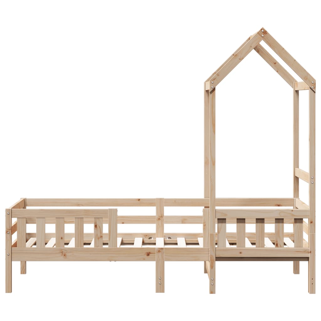 Giroletto con Tetto 75x190 cm in Legno Massello di Pino | homemem39