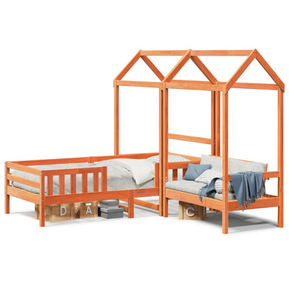 Giroletto con Panca e Tetto Cera 100x200 cm in Legno di Pino | homemem39
