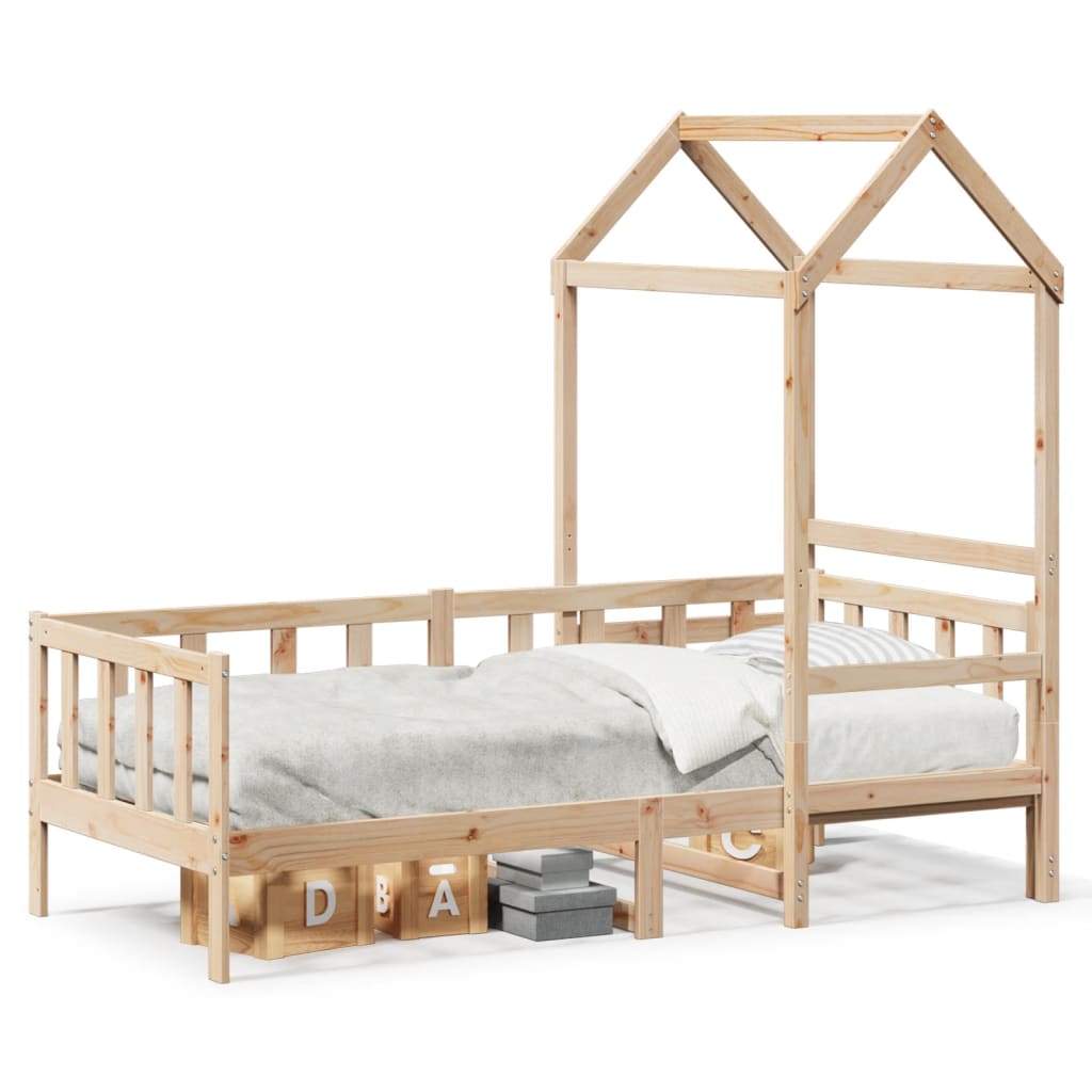 Dormeuse con Tetto 80x200 cm in Legno Massello di Pino | homemem39