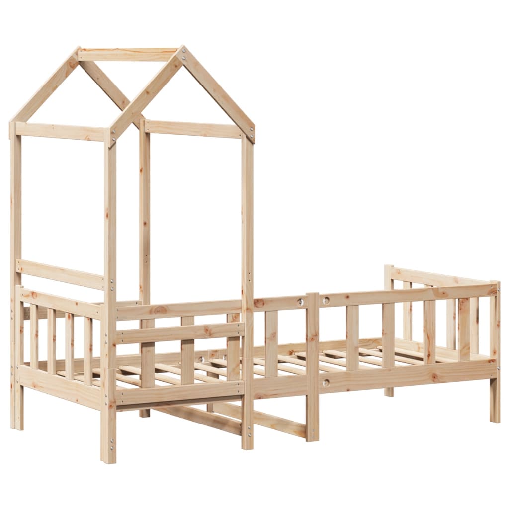 Dormeuse con Tetto 80x200 cm in Legno Massello di Pino | homemem39
