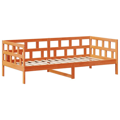 Dormeuse con Tetto Marrone Cera 90x200 cm Legno Massello Pino - homemem39