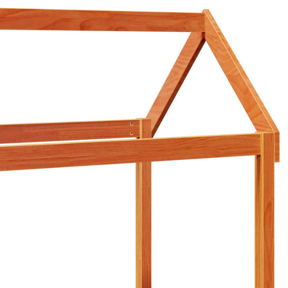 Dormeuse con Tetto Marrone Cera 90x200 cm Legno Massello Pino - homemem39