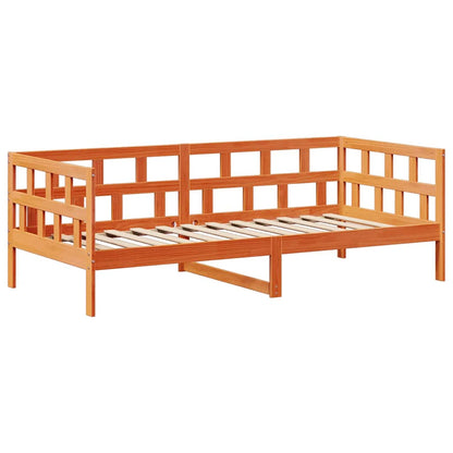 Set Dormeuse con Tetto Marrone Cera 80x200 cm Massello Pino | homemem39