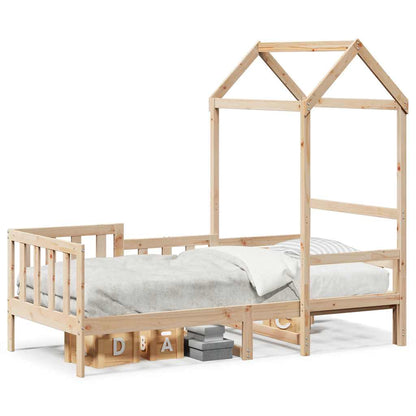 Dormeuse con Tetto 80x200 cm in Legno Massello di Pino | homemem39