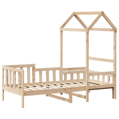 Dormeuse con Tetto 80x200 cm in Legno Massello di Pino | homemem39