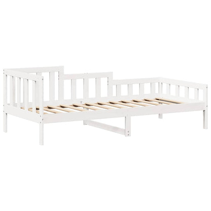 Dormeuse con Tetto 80x200 cm Bianco in Legno Massello di Pino | homemem39