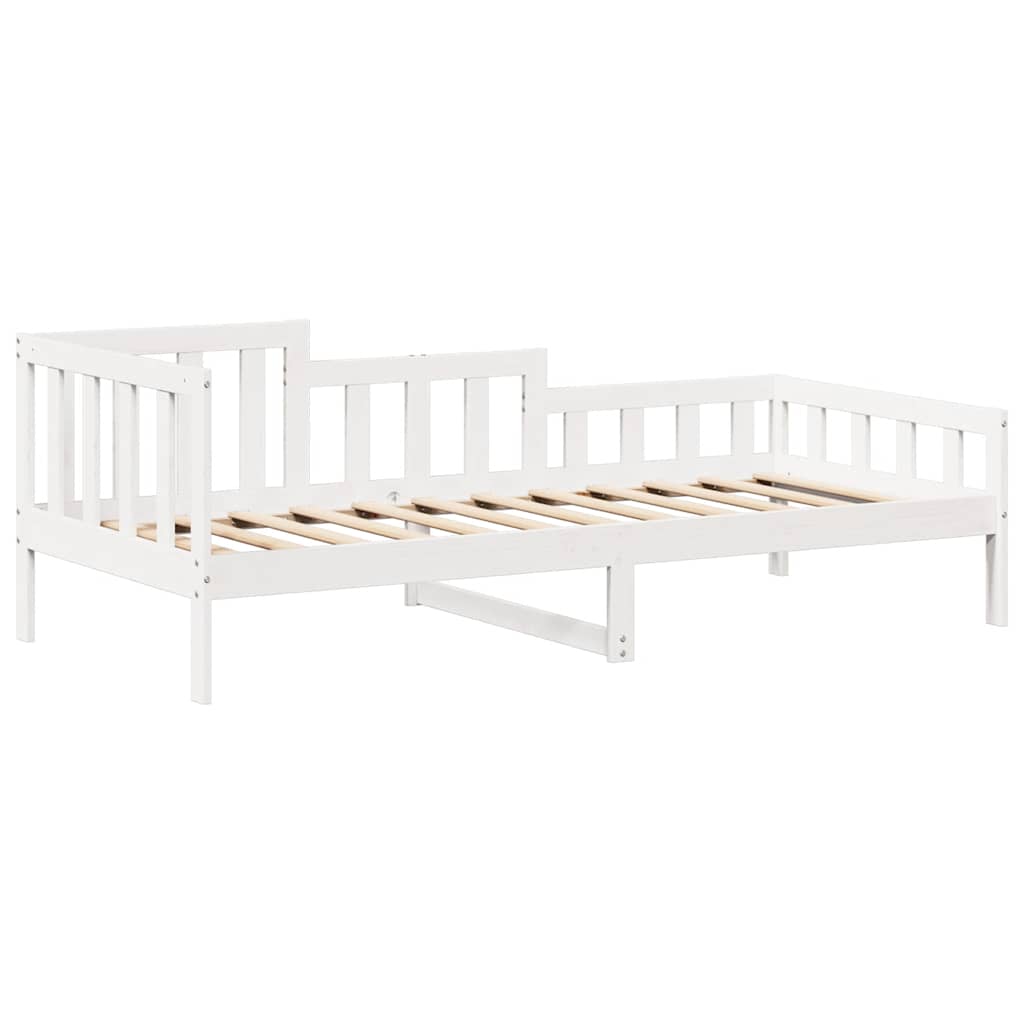 Set Dormeuse e Panca con Tetto Bianco 80x200cm Massello Pino | homemem39