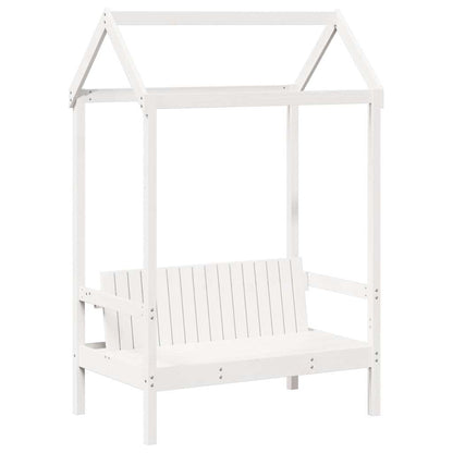 Set Dormeuse e Panca con Tetto Bianco 80x200cm Massello Pino | homemem39