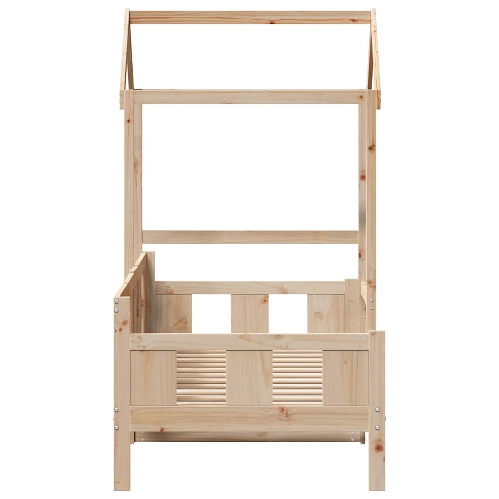 Dormeuse con Tetto 80x200 cm in Legno Massello di Pino | homemem39