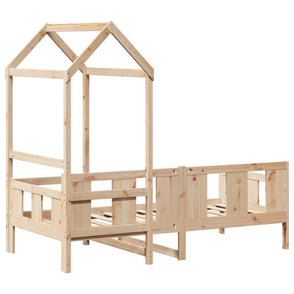 Dormeuse con Tetto 80x200 cm in Legno Massello di Pino | homemem39
