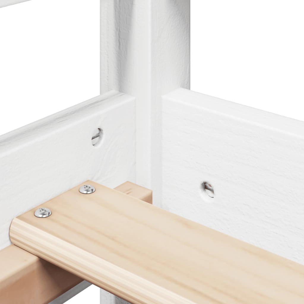 Dormeuse con Tetto 80x200 cm Bianco in Legno Massello di Pino - homemem39