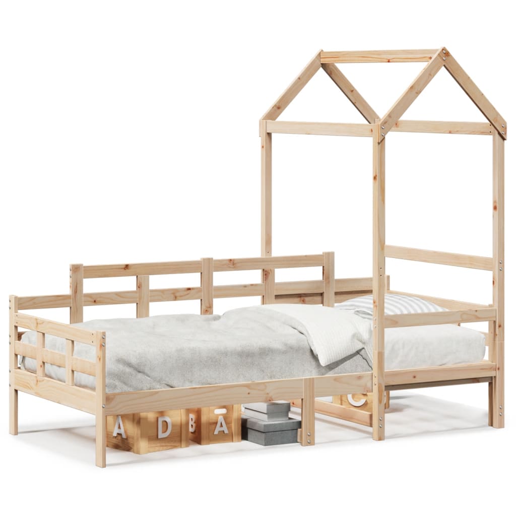 Dormeuse con Tetto 80x200 cm in Legno Massello di Pino | homemem39