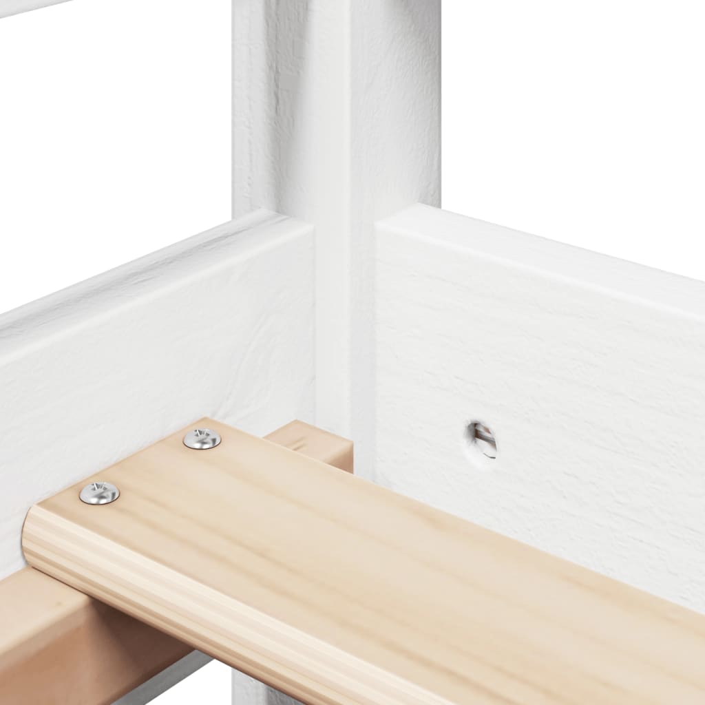 Dormeuse con Tetto 80x200 cm Bianco in Legno Massello di Pino - homemem39