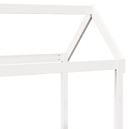 Dormeuse con Tetto 80x200 cm Bianco in Legno Massello di Pino | homemem39