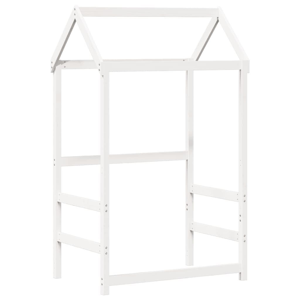 Set Dormeuse e Panca con Tetto Bianco 80x200cm Massello Pino - homemem39