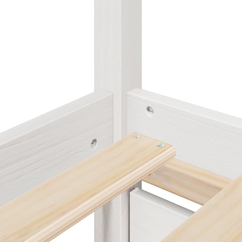 Letto senza Materasso Bianco 180x200 cm Legno Massello di Pino | homemem39