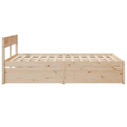 Letto senza Materasso 140x200 cm in Legno Massello di Pino | homemem39